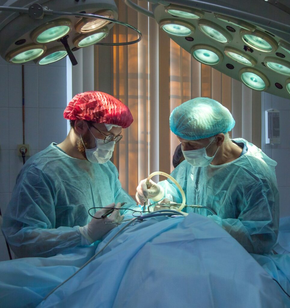 Surgeons performing an operation