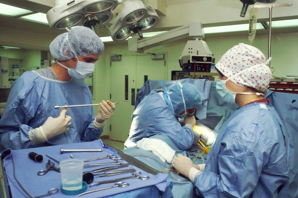 Surgical team at work